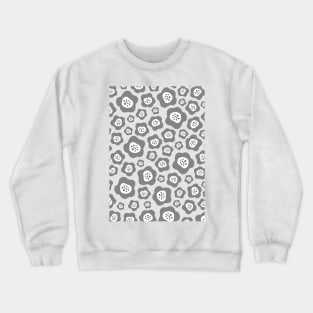 Funky Floral Pattern II in Grey Crewneck Sweatshirt